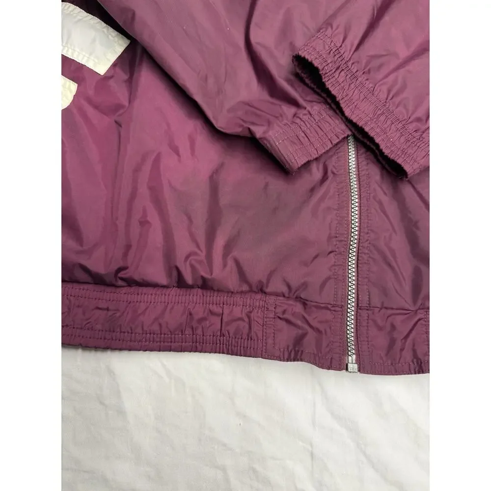 Vintage Adidas  windbreaker jacket 3 Stripes  Full Zipper Mens Size XL Purple - Picture 10 of 16